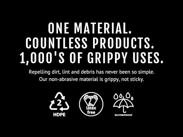 Repel dirt, lint and debris with the Gription non-abrasive, non-slip, latex free, waterproof tape