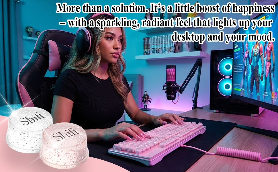 Self-Adhesive Nail Art Typing Keycaps for Desktop Laptop PC Wired Wireless Keyboard