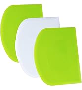Dough Scraper Bench Scraper for Baking - SURDOCA 3 PCs BPA Free PE Plastic Flexible Bowl Scraper,...