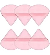 Pimoys 6 Pieces Powder Puff Face Soft Triangle Powder Makeup Puffs for Loose Powder Mineral Powde...