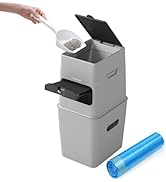 Neakasa PooGuard Litter Disposal Bin, 9.2L Trash Can for Cat Litter, Dog Waste & Diapers, with Vi...