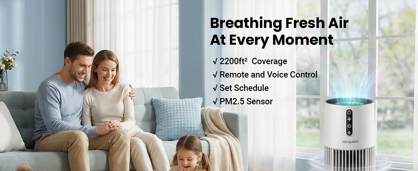 smart wifi air purifier for room air purifiers for bedroom home hepa air purifier