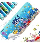 XIYUNTE Baby Bath Mat for Tub Non Slip Kids Bath Mat - 40''x16'' Extra Long Cartoon Bathtub Mat N...