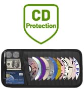 CD Visor Holder for Car, Large Capacity CD & DVD Visor Case, Vehicle Visor Storage Organizer with...
