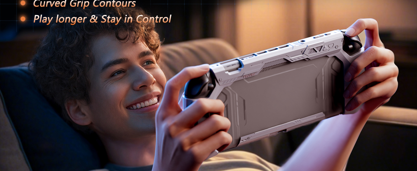 PlayVital Meteor Grip Case for Nintendo Switch 2 with Thumbstick Caps & Ergonomic Grips