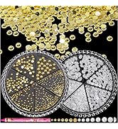 Haozher 2 Boxes Caviar Beads Pearl Nail Charms for Nails Design, Gold Half Round Caviar Beads for...