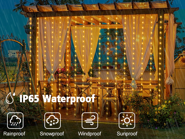 Solar LED Curtain Lights