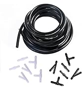 VAGURFO Windshield Washer Hose Kit, Washer Fluid Hose 4 Meter with 12 Pcs Hose Connectors,Windshi...