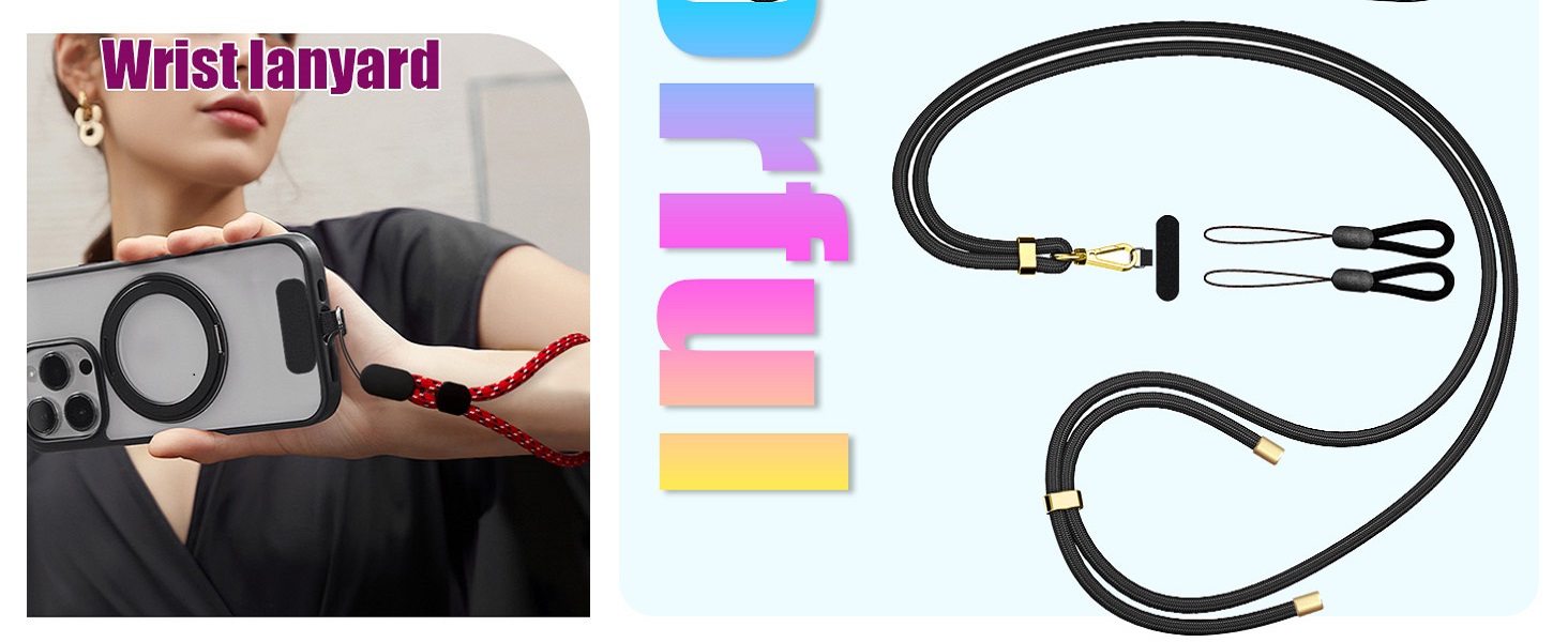 Fanoshon phone lanyard crossbody neck shoulder wrist