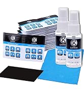 Lens and Screen Cleaning Kit - 2 Spray Bottles, 2 Microfiber Cloths (Size L + S), 50 Individually...