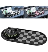 Mobile Phone Bracket Anti-Slip Mat,Multifunction Car Dashboard Mat with Temporary Parking Number,...