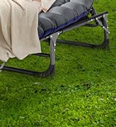 NAIZEA Folding Camping Cots, Adjustable Sleeping Cots for Adults, Folding Chaise Lounge Chair Por...
