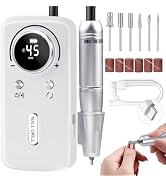 CozyZen Cordless Nail Drill Professional: 45000 RPM Rechargeable Electric Nail File Kit, Portable...