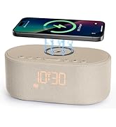 Odokee Sound Machine Alarm Clock for Bedrooms: Bluetooth 10W Stereo Sound Speaker with Wireless C...