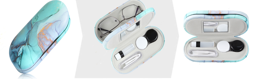 2 In 1 Glasses and Contact Case Contact Case Kit Contact Lens Case eyeglasses box contact lens case