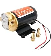 Amarine Made 12v Self Priming Impeller Gear Pump 3.7 GPM/14.0 LPM for Diesel Lubricants Machinery...