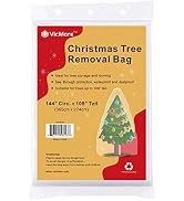 VICMORE Clear Christmas Tree Removal Bag 144-Inch Circumference by 108-Inch Tall Christmas Tree S...