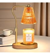 Red Candle Warmer Lamp with Timer Dimmer Adjustable Height, Electric Wax Warmer Vintage Home Deco...