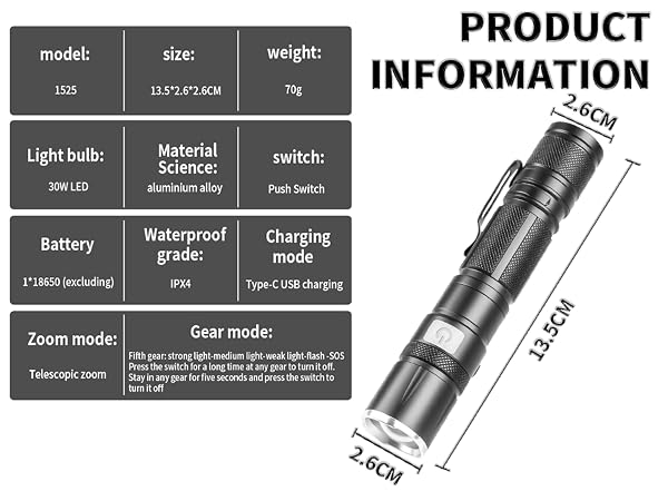 military flashlight; pocket flashlight rechargeable; small flashlights powerful