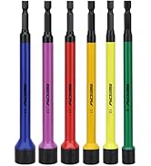 Magnetic Impact Nut Driver Set: 6-Piece Metric Color Coded Nut Setter Set 6 Inch Length CR-V Nut ...