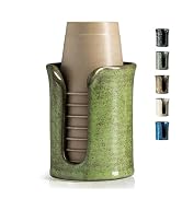 YHOJOY Ceramic Bathroom Cup Dispenser, 3 Oz Bathroom Cup Holder for Dixie Cups, Mouthwash Cup Dis...