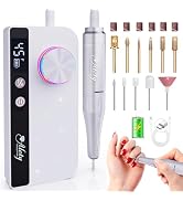 Alety Nail Drill Professional 45000RPM Electric Nail File Kit, Upgraded Rechargeable Cordless Efi...