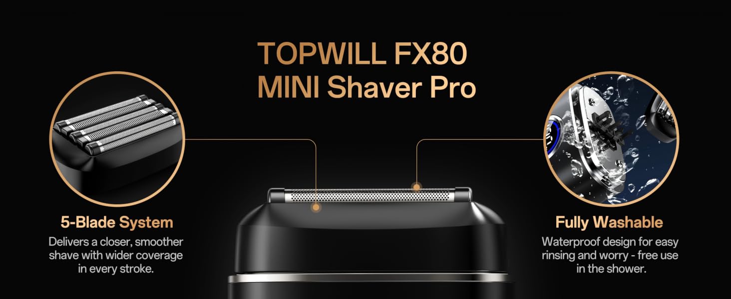 5-Blade System Delivers a closer, smoother shave with wider coverage in every stroke.