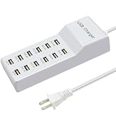 USB Charging Station with 12 Port Power Strip Fast Charging hub for Multiple Devices Compatible w...