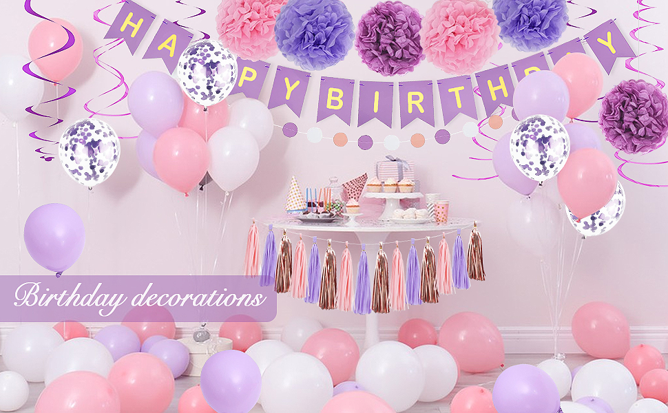 Girls birthday decorations