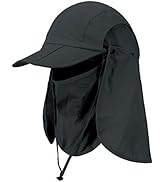 Foldable Sun Cap, Fishing Hats, UPF 50+ Protection Caps with Face Mask Neck Flap