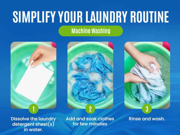 Eco-Friendly Travel Size Laundry Detergent Sheet10 Loads Ultra Concentrated