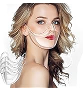 DIGIGRE 3PCS Transparent Face Shield, Lightweight Anti-Fog Protective Face Mask, Sturdy Breathabl...