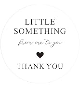 G2PLUS Thank You Gift Stickers, 60PCS Little Something from Me to You Thank You Stickers, 2in Rou...