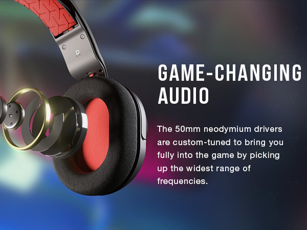 50mm neodymium drivers, MULTIPLATFORM GAMING HEADSET, gaming headset
