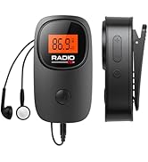 Portable Pocket Mini FM Radio with Clip - with Excellent Reception, Clear LCD Display, Station pr...