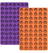 Mini Pumpkin Silicone Molds, Set of 2, Halloween Ghost Pumpkin Candy Molds for Wax Melts Treats G...