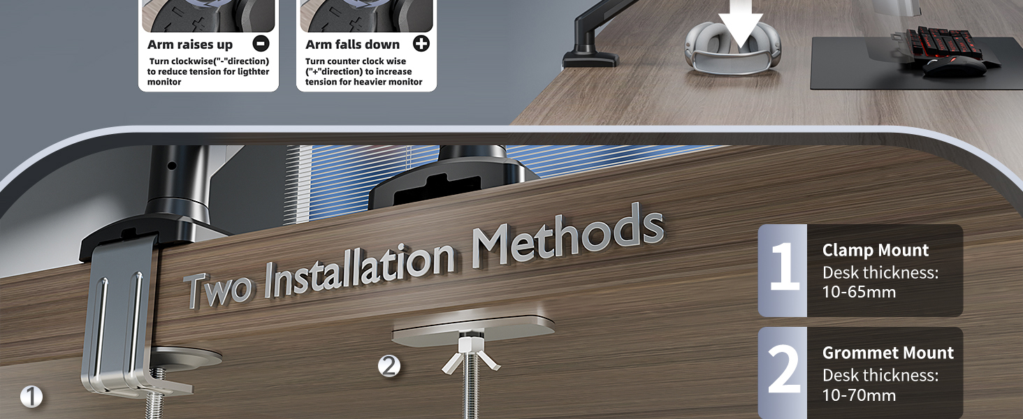 C-MOUNTS Single Monitor Desk Mount