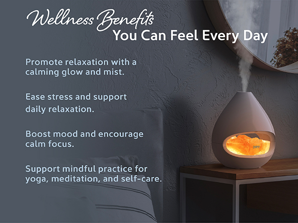 wellness salt rock therapy lamp pink himalayan salt relaxation boosts mood mindfulness