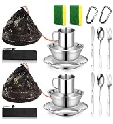 Scout Camping Mess Kit for Person 18/8 Stainless Steel Utensils Camping Dinnerware Kit Boy Scout ...