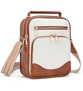 Sunpour Womens Crossbody Purse, Vegan Leather Crossbody Bag Built-in Wallet RFID Multi-Pocket Han...