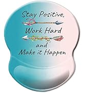 ITNRSIIET Ergonomic Mouse Pad with Gel Wrist Rest Support Non-Slip PU Base Stay Positive Work Har...