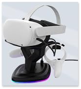 AMVR Headset Charging Dock, VR Display Stand Accessories for Quest, Quest 2, Rift or Rift S VR He...
