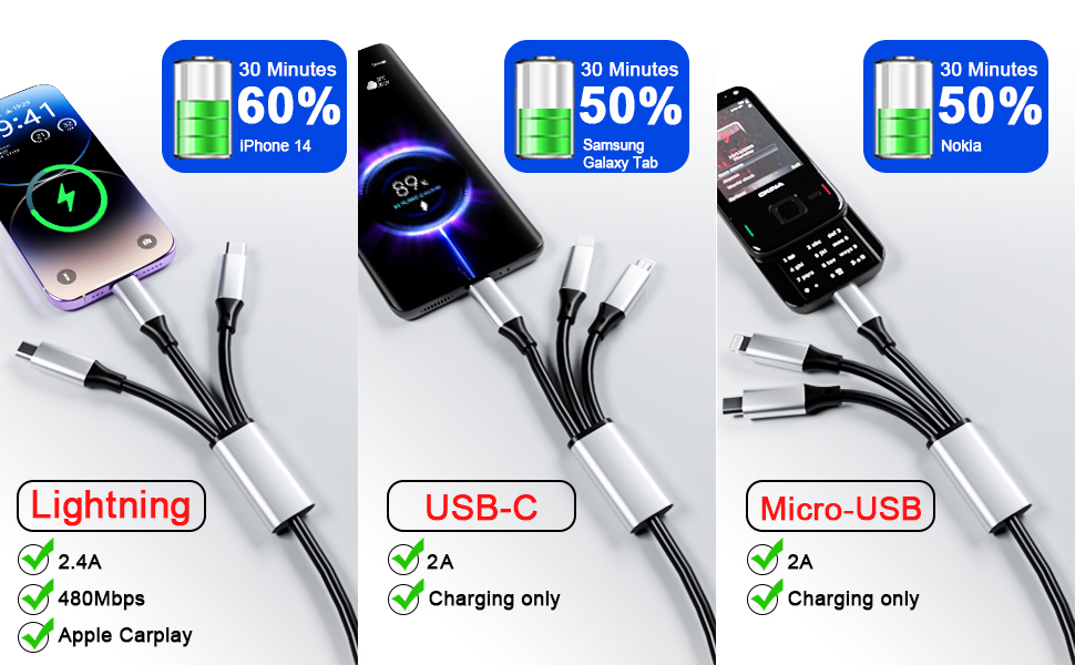 3 in 1 charging cable apple