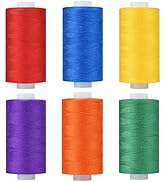 Simthread All Purpose Thread Polyester 400 Yards (6 Basic Colors)