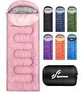 Sportneer Sleeping Bag for Adults & Kids, Cold Weather & Warm Waterproof Camping Sleeping Bag, Co...