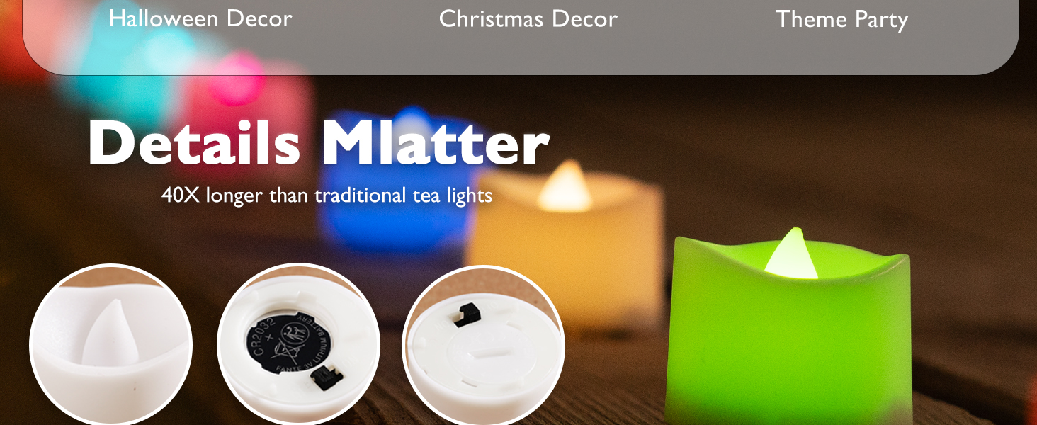 Color Changing Tea Lights Candles Battery Operated