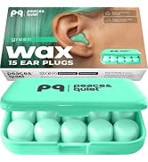 Peace&Quiet | PQ Wax Ear Plugs for Sleeping, Swimming - Soft Noise Cancelling Silicone Gel Wax Ea...