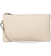GOIACII Women's Wristlet Clutch Slim Leather Wallet RFID Blocking Handbag