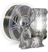 IEMAI Clear PETG Filament 1.75mm, Smoke Gray Transparent Filament with Glitter, Sparkling Galaxy ...