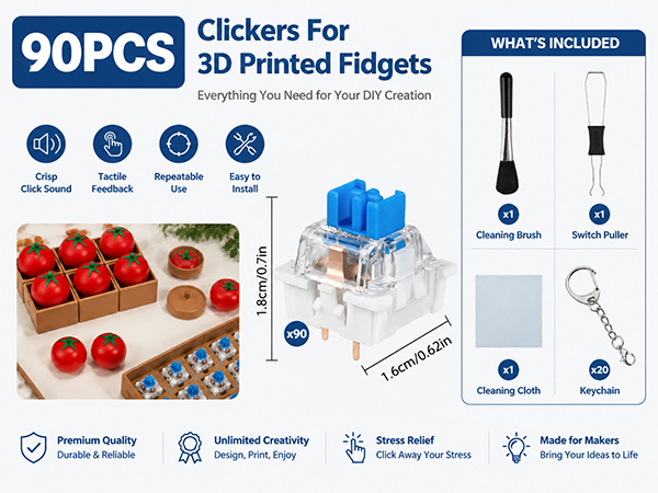 clickers for 3d printing